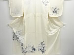 未使用品　駒絽草花模様訪問着